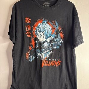My Hero Academia League of Villains Black TShirt Size large Funimation Animation
